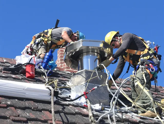 Protective chimney cap installed by Tampa Chimney Sweep in Tampa, FL