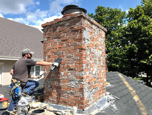 Completed chimney rebuild by Tampa Chimney Sweep in Tampa, FL