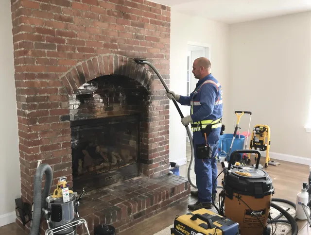 Tampa Chimney Sweep expert performing detailed chimney sweep in Tampa, FL