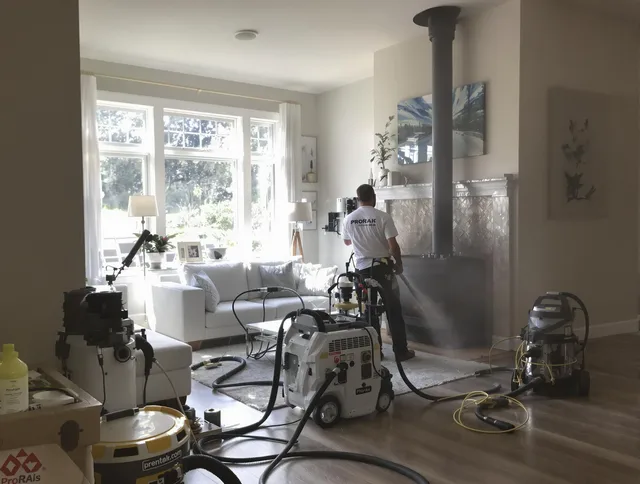 Soot removal service by Tampa Chimney Sweep for a fireplace in Tampa, FL